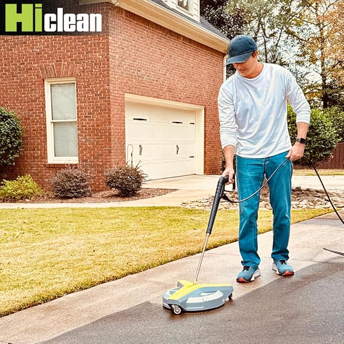 15" Pressure Washer Surface Cleaner with Wheels, 3400 Max PSI, Pressure Washer Attachment for Concrete, Driveway, Patio, and Sidewalks