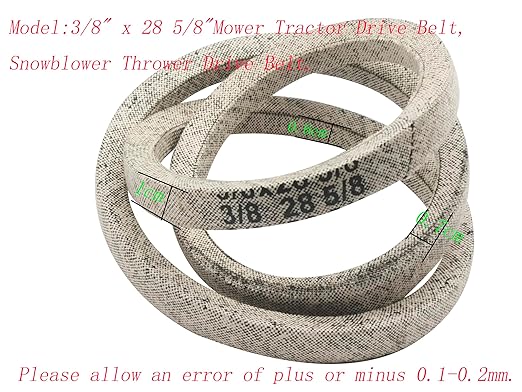 3/8" x 28 5/8" Mower Tractor Drive Belt,Snowblower Thrower Drive Belt for Craftsman MTD Two-Stage snowblowers, Replacement 754-0456 954-0456