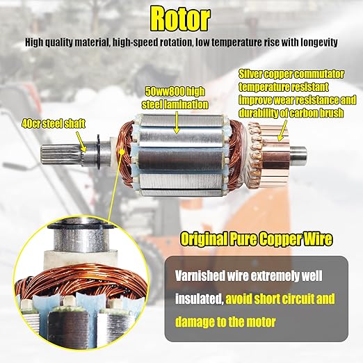 fullas Electric Starter Motor JQ170-2 for LCT 291cc 306cc, Ariens AX291 AX306 OHV Gas Engine Suitable for Husqvarna 24" 27" 30" Snow Blower, Ariens Deluxe 28" 30" Snowblower