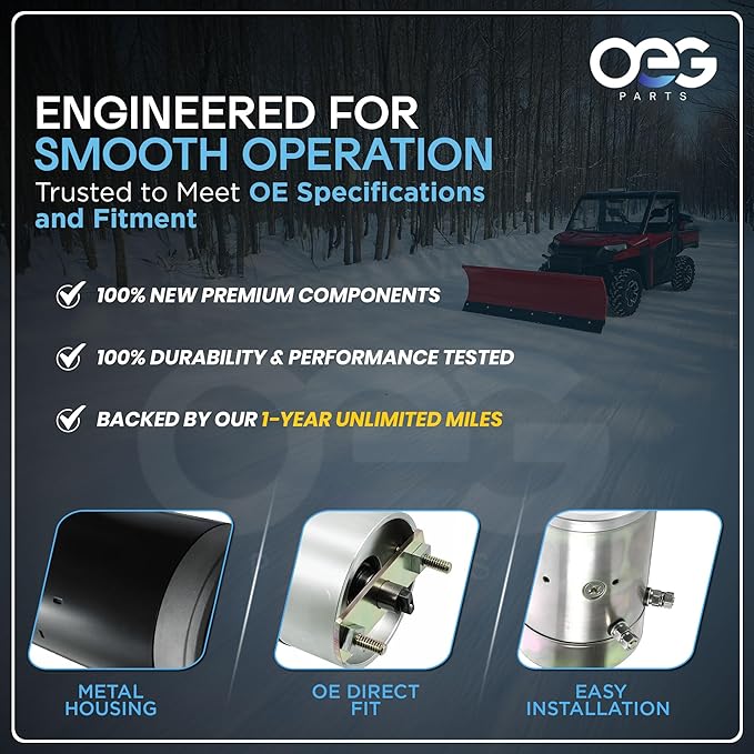 OEG Parts New Salt Spreader Motor Compatible With Buyers Salt Spreader Salt Dog 12 Volt 2 Wire D Shaft 3000966 ATV ATVS15A ATVS 15 SAB0189 10957