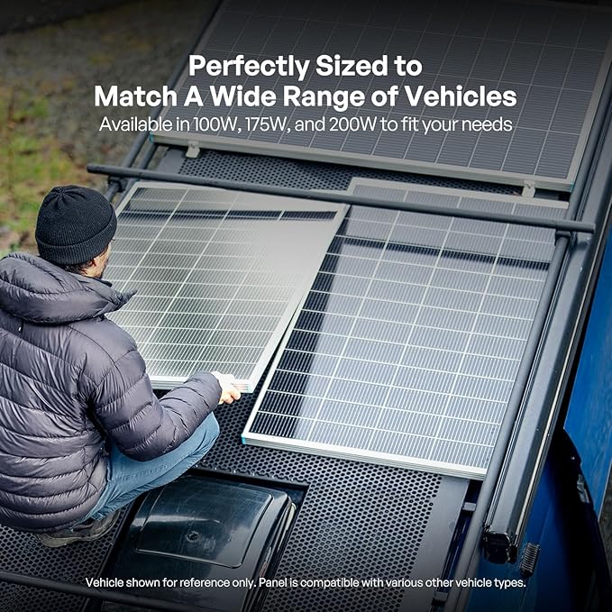 400W Solar Panel N-Type 16BB, 2PCS 24V RV Solar Panel 200 Watt, 25% High Efficiency, IP67 Monocrystalline PV Module Solar Charger for Roof Camping Van Trailer Cabin Off-Grid Applications