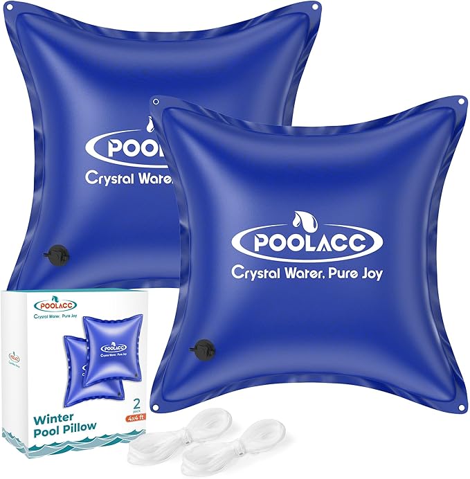 Pool Pillows for Above Ground Pools Winterizing, Extra Durable Cold-Resistant Inflatable PVC Air Pillow for Swimming Pool Winter Protection, Winter Pool Closing Kit(4 X 4, 2 Pack)