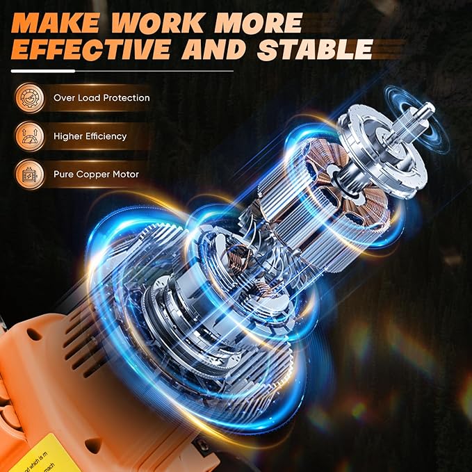 Saker Mini Chainsaw|6 Inch Chainsaws[2025 Upgraded]|Mini Cordless Electric Chain Saw|Small Handheld Portable Chain Saws Battery Powered Saw for Tree Trimmer and Garden