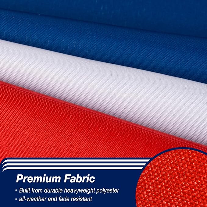 France French Flag 3x5 ft Outdoor, Double Sided 3 Ply Heavy Duty National Flag for FR, 100% Quality Polyester French Banner with Brass Grommets 4 Rows Stitches