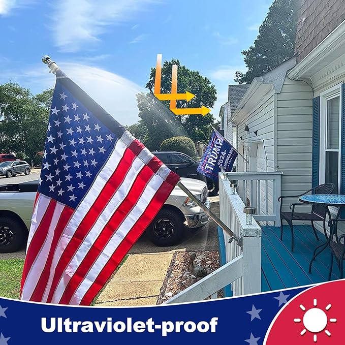 American Flag 3x5 ft Ultra Durable Series, Heavy Duty Spun Polyester, High Wind Fade Resistant US/USA Flags with Embroidered Stars & Sewn Stripes, Perfect for Outdoor Display