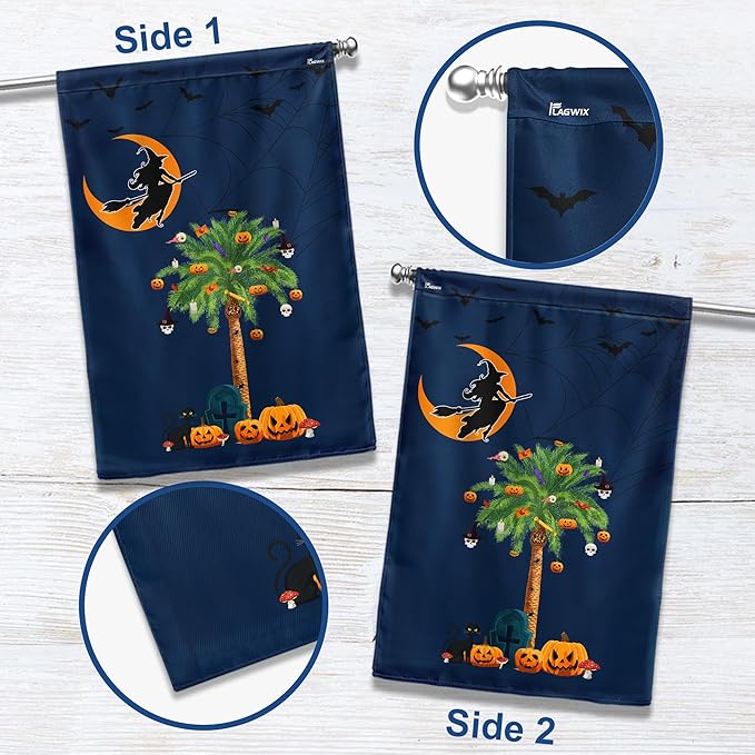 FLAGWIX Halloween Flags for Outside - House Flags for Outside 29.5" x 39.5" - Halloween Decorations for Home Decor, Outdoor Flag for Garden Decorations, Holiday Gifts for Women Men