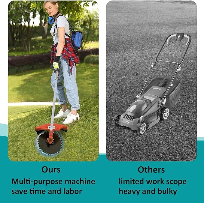 52CC Gas Weed Wacker, 6-in-1 2-Stroke String Trimmer and Brush Cutter, Multifunction Grass Trimmer, Lawn Edger, Hedge Trimmer, Pole Saw for Yard, Lawn, Garden and Landscaping (Gas Powered 52cc Orange)