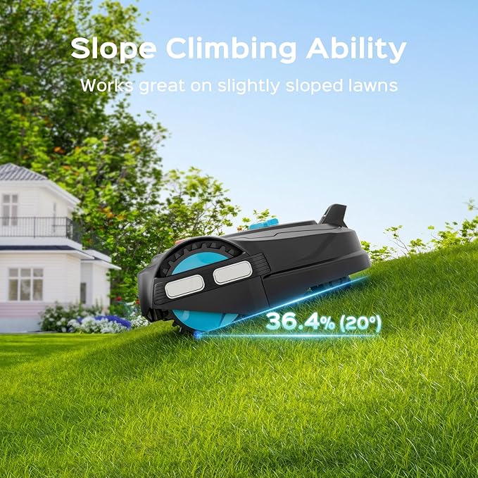 M800Plus Cordless Robot Lawn Mower with GPS + 3D Visual Navigation, Bow-Shaped Path Mowing, APP Control, 4.0Ah Automatic Robotic Lawnmower for 1/5 Acre, Obstacle Avoidance, Height Adjustment