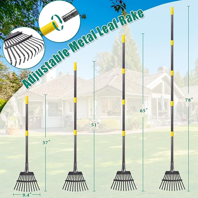 2 PCS 40 Gallon Leaf Collector - Heavy Collapsible Lawn & Leaf Bags, Leaves Pick up Tool Reusable Yard Waste Bags, Large Yard Dustpan Type Garden Bag for Leaves, Debris, Lawn Trash, Clippings, Grass