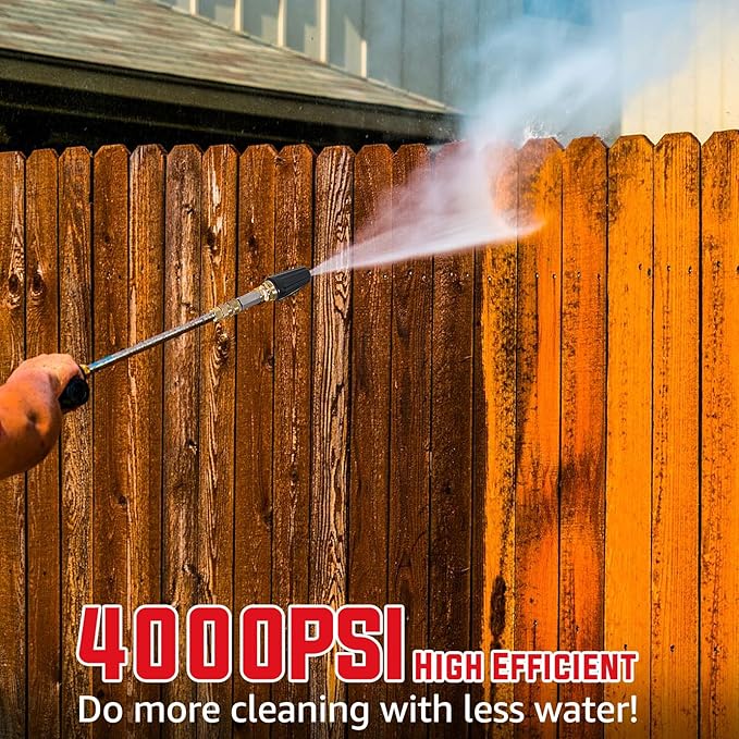 YAMATIC Pressure Washer Turbo Nozzle with Stainless Steel Filter, 4000 PSI Power Washer Turbo Tips with 1/4" Quick Connect, 360 Degree Rotating Nozzle Replacement For MTM, Ryobi, Simpson, and More