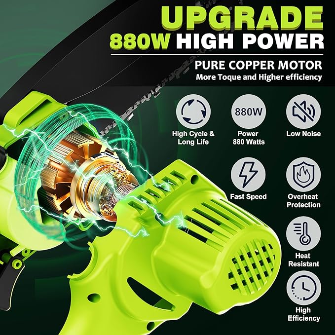 Mini Chainsaw Cordless,[2025 Upgraded] Electric Saw Gifts for Men Dad Husband Gardener, Cool Gadgets for Men 2025, Stocking Stuffers for Adults Christmas Gifts for Women