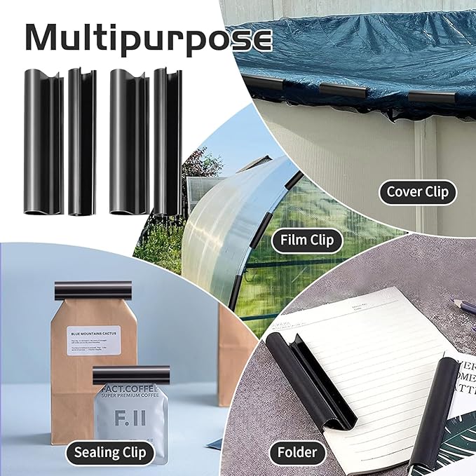 72 PCS Cover Clip for Pool Securing Winter Pool Cover Clips for Above Ground Pools-2 Shapes Pool Cover Clamps 4.7 inch Wind Guard Clips Securing Cover Clip for Pool with Metal Railing
