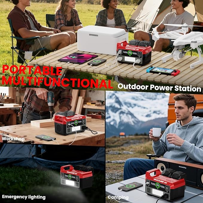550W Power Inverter for Milwaukee 18V, DC 20V to AC 110V Pure Sine Wave, Portable Power Station with 2 USB Ports & 1 AC Outlet & 1 Type-C Fast Charging, Battery Adapter with LED, Battery Not Included