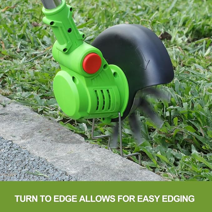 Electric Weed Wacker Cordless, 4-in-1 Cordless Weed Wacker, Battery Powered Weed Eater String, 21V Electric Weed Eater, for Lawn, Bush Trimming(with 2 x 4.0Ah Batteries and Fast Charger Included)