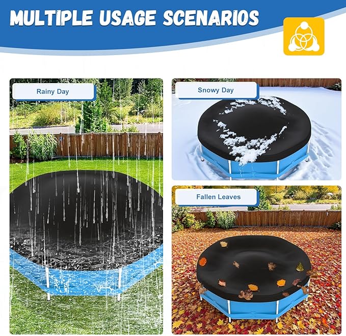 5 FT Pool Pillows for Above Ground Pools with 59 Ft Rope, 0.5mm PVC Cold-Resistant for Closing Winter, Winterize Pool Closing Kit Winter Pool Cover Pillow No Leak