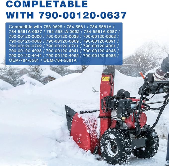 Zonon 2 Pcs 790-00120-0637 Shave Plate for Snow Throwers, Replaces 753-0625, 784-5581, 790-00120, 784-5581a and 784-5581a-0637 (24”)