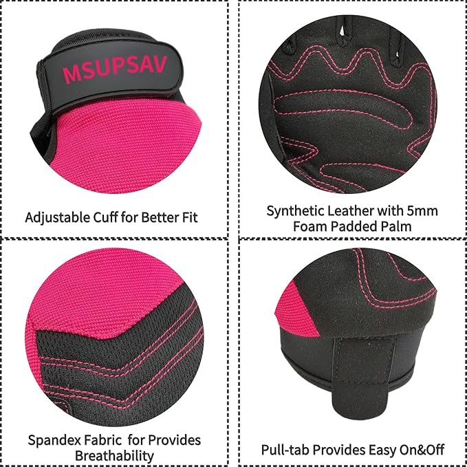 Thorn Proof&Puncture Resistant Gardening Gloves with Grip,Garden Gloves for Women, Leather Work Gloves,Gifts