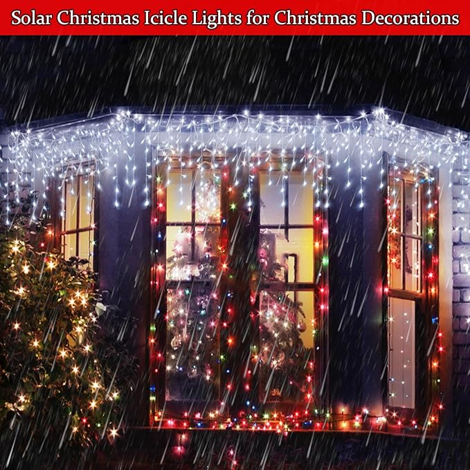 304 LED Outdoor Waterproof String Lights for Christmas, Wedding & Party Decor - 8 Modes, Cool White