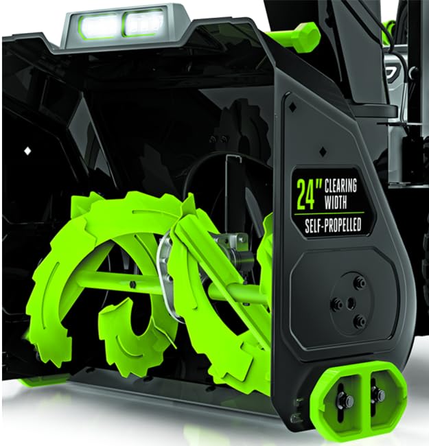 EGO POWER+ 24" Electric Snow Blower, Cordless Self-Propelled 2-Stage, Includes (4) 56V 10.0Ah Batteries and (2) Turbo Chargers - SNT2406-4