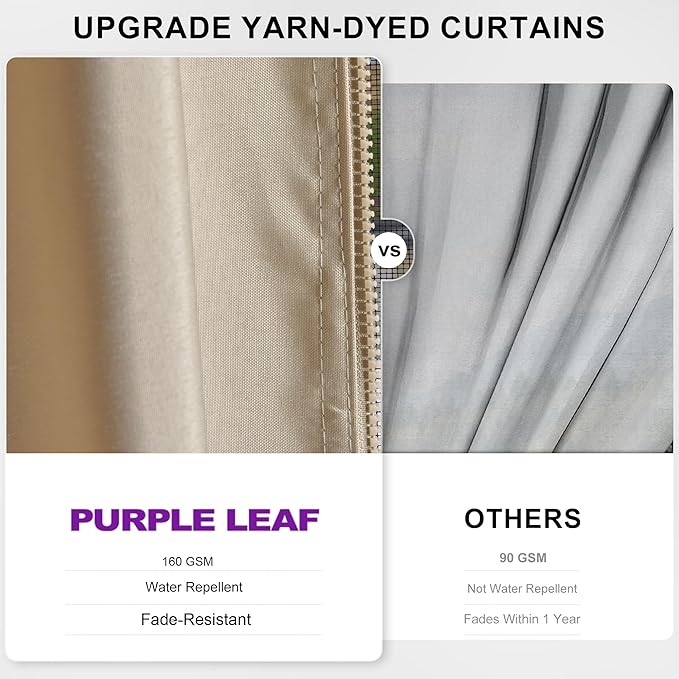 PURPLE LEAF 10’ X 12’ Outdoor Hardtop Gazebo Metal Frame Galvanized Steel Double Roof with Curtains and Nettings for Patio Desk Backyard Bronze