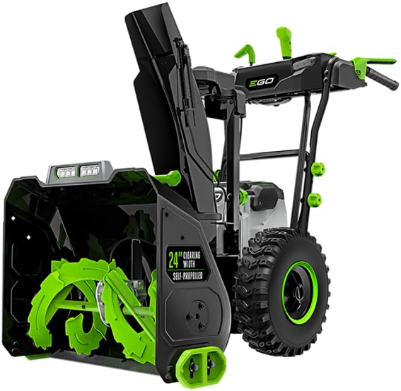 EGO POWER+ 24" Electric Snow Blower, Cordless Self-Propelled 2-Stage, Includes (4) 56V 10.0Ah Batteries and (2) Turbo Chargers - SNT2406-4