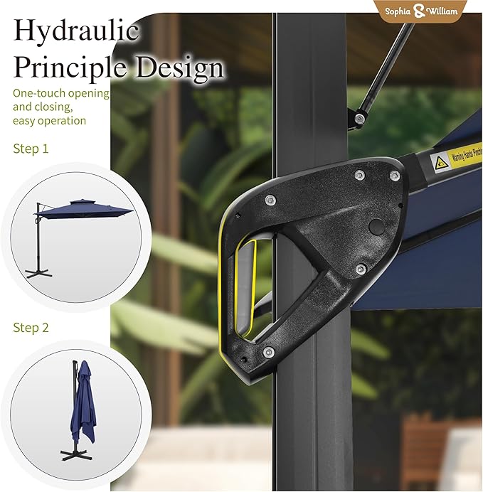 Sophia & William Cantilever Patio Umbrellas Offset Outdoor Umbrellas