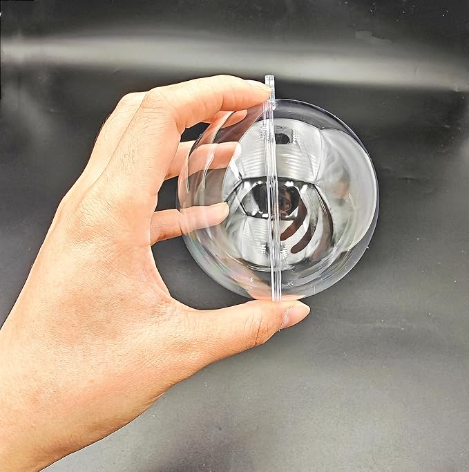 Acrylic Hollow Ball, Clear Plastic Fillable Ornaments Ball, DIY Clear Plastic Balls for New Years Present,Xmas Tree,Home Decoration,Wedding,Party (8cm/3.15inch，10pcs)