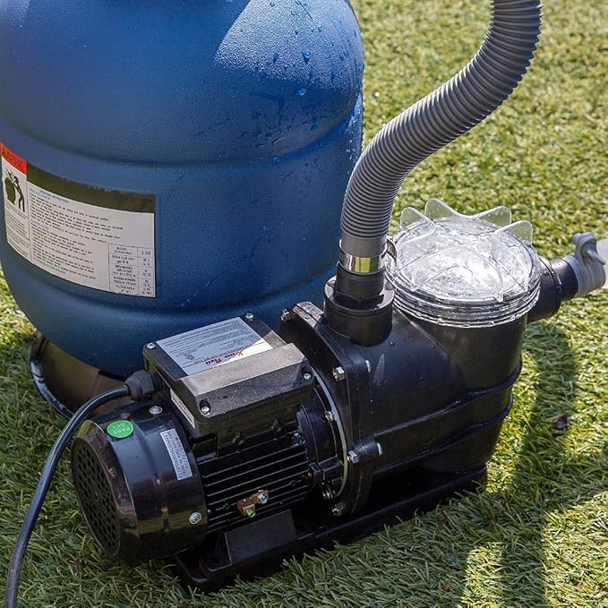 XtremepowerUS 13" Sand Filter Tank for 10000GAL Above Ground Pools 2400GPH Swimming Pool Pump Pressure Gauge