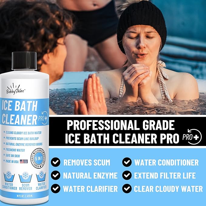 5in1 Weekly Cold Plunge Water Treatment - Cold Plunge Cleaner, Ice Bath Cleaner, Water Stabilizer For Cold Plunge Ice Pod, Clarifier Softener, Cold Plunge Accessories, Ice Bath Accessories