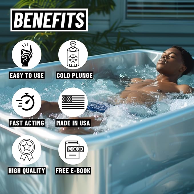 5in1 Weekly Cold Plunge Water Treatment - HOCl Cold Plunge Cleaner, Ice Bath Cleaner, Water Stabilizer For Cold Plunge Ice Pod, Clarifier Softener Chemicals, Ice Bath Accessories, 1 Gallon