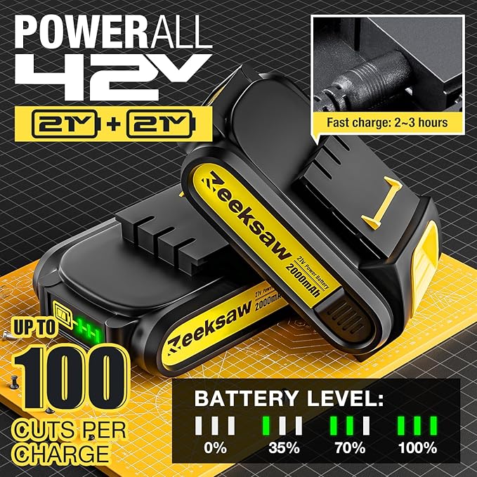 Cordless Mini Chainsaw 6 Inch, Auto Oiler &Tool-Box, One-Hand Handheld Electric Portable Chainsaw, Super Power Small Chain Saws 2x2000mAh Battery Operated, Hand Saw for Tree Wood Cutting Ranger