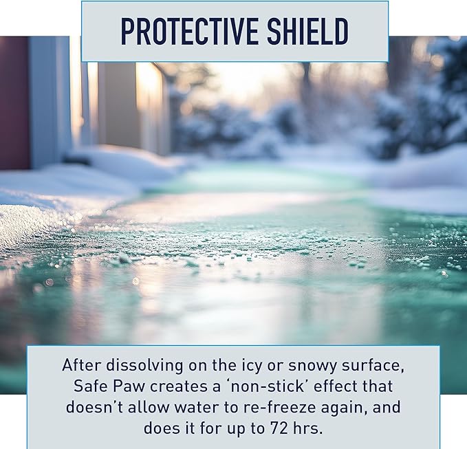 Safe Paw Pet-Safe Ice Melt, Salt & Chloride-Free Deicer, 35 Lbs - Non-Corrosive, Dog-Friendly Snow Melter for Concrete, Wood Decks, Driveways & Sidewalks, 100 Sq. Ft. Coverage Per Pound