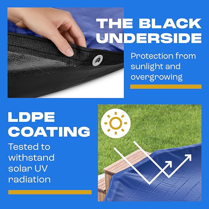 Yankee Pool Cover for Oval Pool | 12 x 24-ft | Oval Winter Pool Cover for Above Ground Pools | Extra Thick & Durable, UV-Resistant | Above-Ground Pool Protection