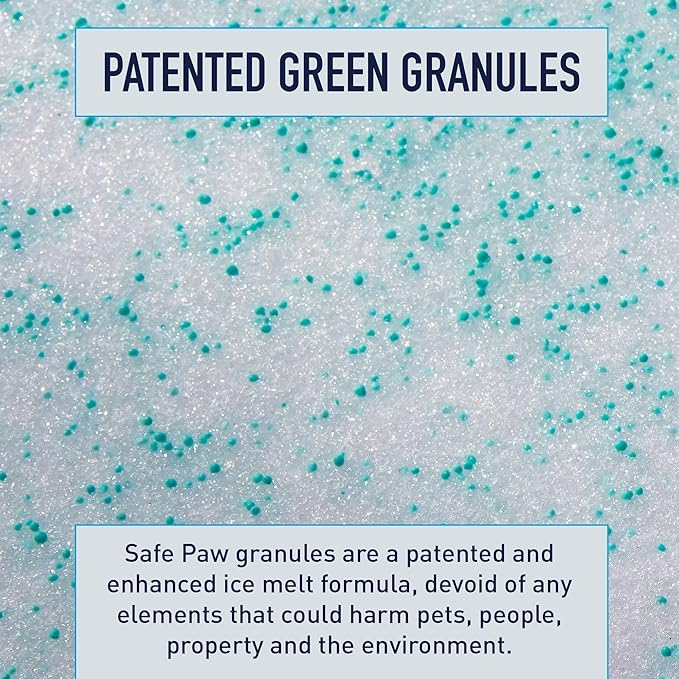 Safe Paw Pet-Safe Ice Melt, Salt & Chloride-Free Deicer, 35 Lbs - Non-Corrosive, Dog-Friendly Snow Melter for Concrete, Wood Decks, Driveways & Sidewalks, 100 Sq. Ft. Coverage Per Pound