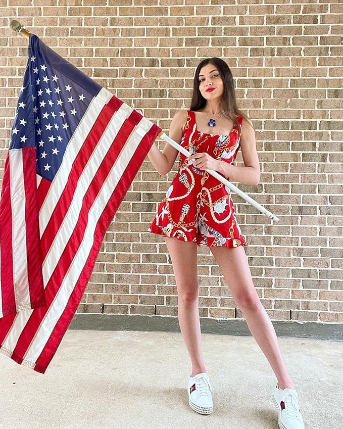 American Flag 2x3 ft Pole Sleeve Style: Longest Lasting US Sleeved Flag Made from Nylon, Embroidered Stars, Sewn Stripes, UV Protection Perfect for Outdoors! USA Flag