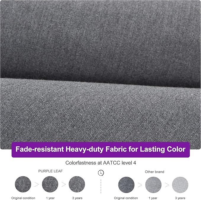 PURPLE LEAF 10 FT Cantilever Patio Umbrella Outdoor Umbrella with 220lbs Base Large Square Windproof Offset Umbrella for Pool Deck Garden, Mist Grey