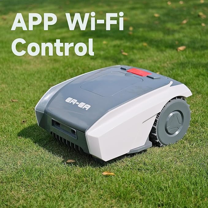 Automatic Robot Lawn Mower with GPS Navigation, Mows Up to 1/2 Acre /21,000 Sq.Ft,300% Higher Efficiency of Auto Path Planning，APP Control，GPS Anti-Theft, IPX5