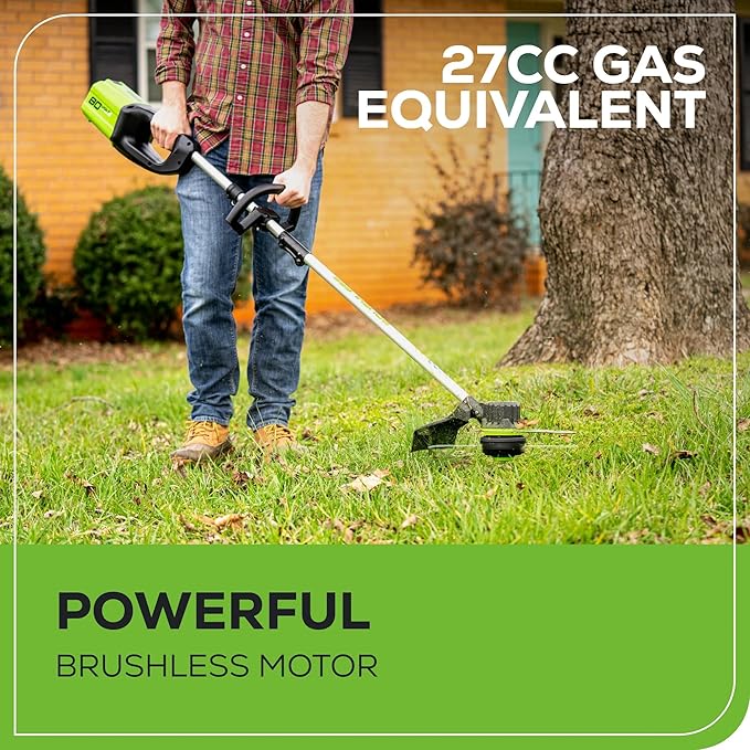 Greenworks PRO 16-Inch 80V Cordless String Trimmer, Battery Not Included ST80L00, Multicolor