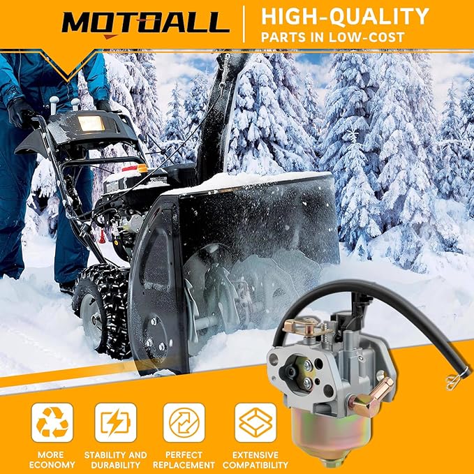 MOTOALL Carburetor for 951-12705 951-10974 MTD Yard Snow Blower Troy for 165-SU 165-SUB 165-SUB-11 265-SU 265-SU-11 365-SUA 365-SUB 524SWE 524WE 2X 524SWE 524WE 24HP