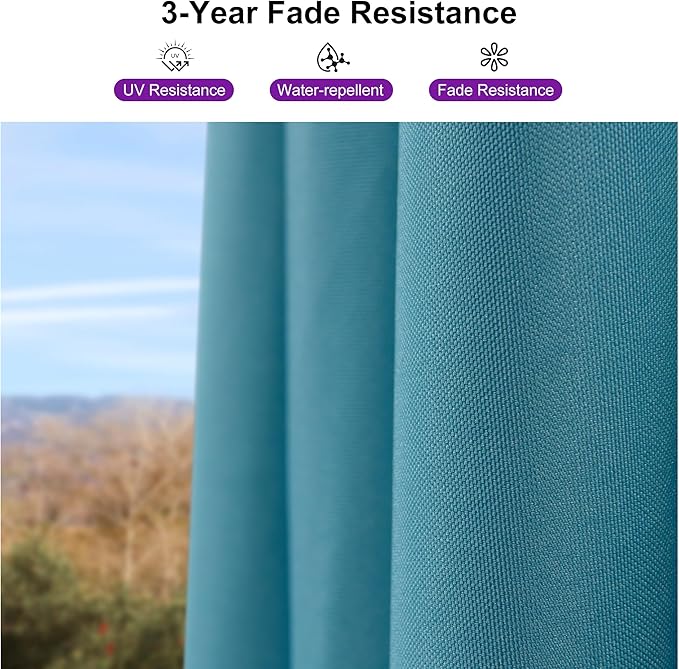 PURPLE LEAF 8' X 8' Patio Umbrella with Wheeled Base for Pool 7' High Offset Outdoor Cantilever Umbrella Swimming Pool Umbrella with 360°Rotation for Poolside Turquoise Blue