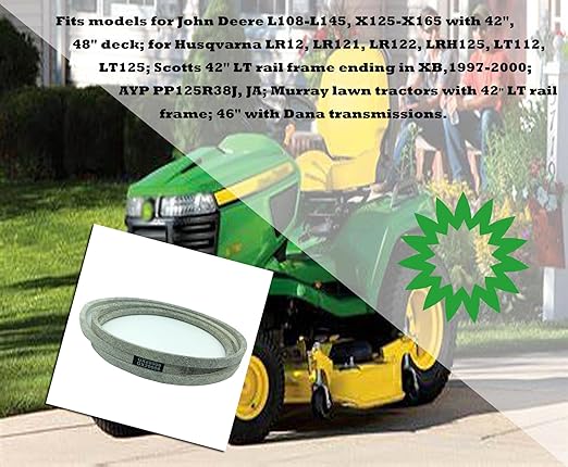 GX20006 1/2"x 89" Lawn Tractor Transmission Drive Belt for John Deere M110367 for Husqvarna 532124525 532126520 AYP GX20006