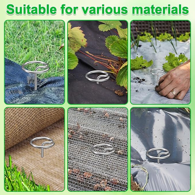 Heavy-Duty Landscape Staples – 120 Pcs 6-Inch G-Shaped Thickened Galvanized Garden Fabric Staples,Rust-Resistant Ground Cover Pins for Weed Barrier, Erosion Control & Landscaping Projects