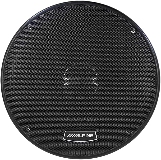 Alpine DM-65-G 6.5-Inch 2-Way Coaxial Speakers with Grille Bundle, 4 Speakers
