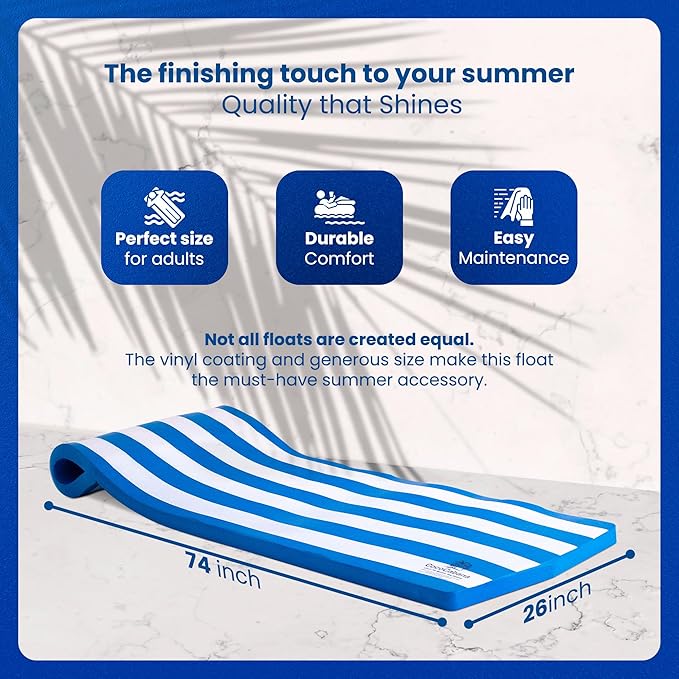 Cococabana 74 inch Foam Float for Pools & Lakes Vinyl Foam Pool Floats