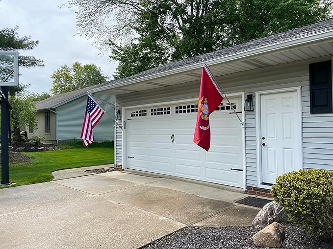 Jayus Embroidered US Marine Corps Military Flags 3x5 Outdoor - 340D Heavy Duty Nylon Double Sided Marine Corps Flag Banner with 2 Grommets