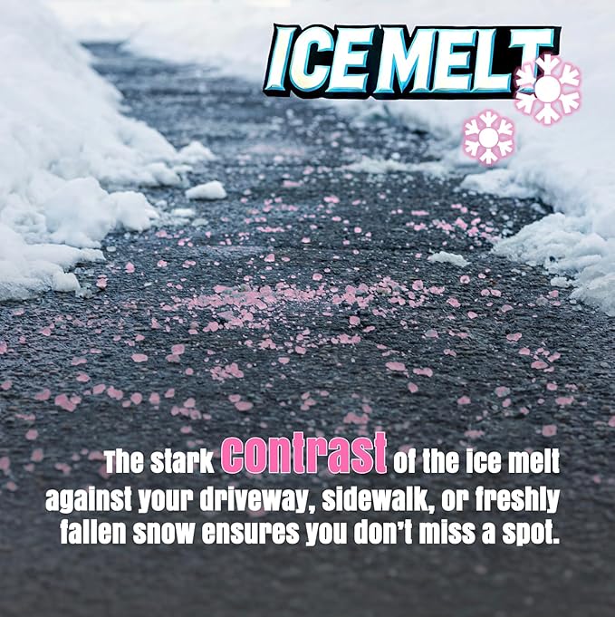 Ice and Snow Melt 8 lb Bag CMA Blended Magnesium Chloride Ice Melter Effective Snow and Ice Removal Effective Below Zero Degrees (Pink)