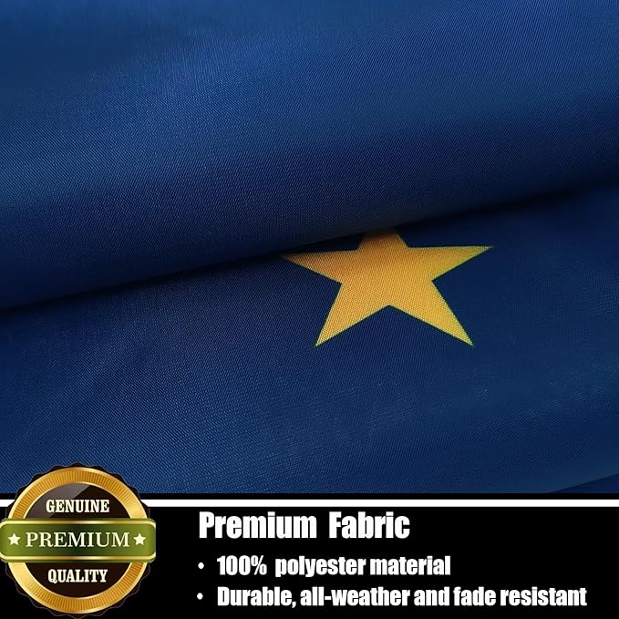 Alaska Flag 3x5 FT Sturdy for Outside, Heavy Duty 3Ply Polyester Alaska State Flags Outdoor, Double Sided Long Lasting AK State Flag Brass Grommets