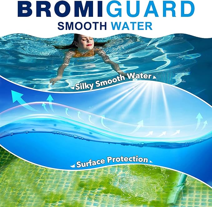 Bromine Tablets 1 Inch 1.8 Lbs for Spa Hot Tub Chemical Sanitizer Bromine Tabs | Long-Lasting 1" Brominating Tablets for Pools | Less Chlorine Odor 1.8 Pounds