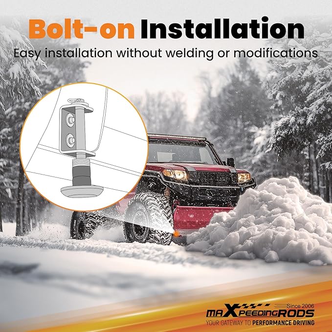 maXpeedingrods Plow Blade Skid Kit Snow Plow Skid Shoes