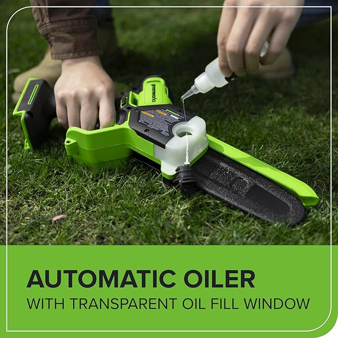 Greenworks 24V 6in BL Pruning Saw w/Auto Oiler, Tool Only